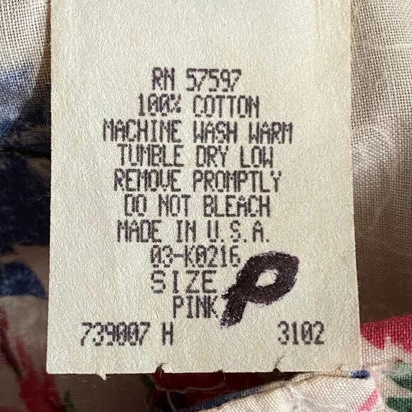 Vtg 80s 90s NOS Brights Creek Cottage Garden Midi Dress Romantic Boho M? Floral - Picture 14 of 15